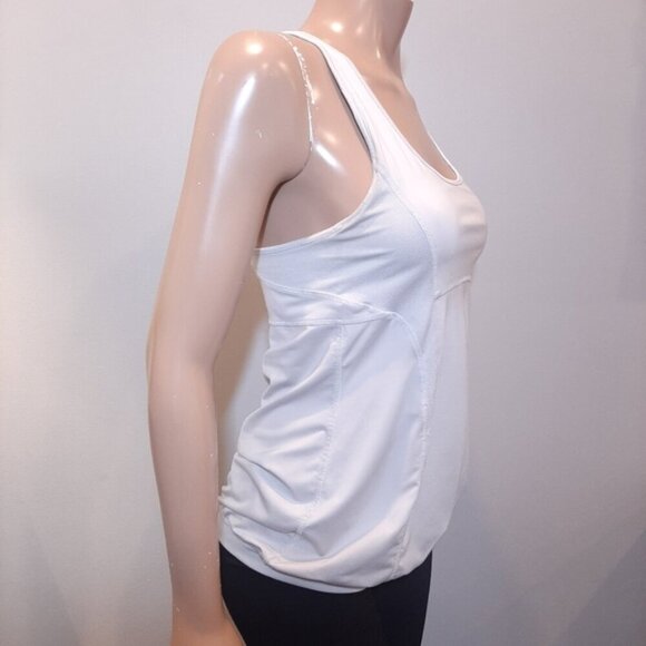 3/$20 Joe Fresh Yoga Tank Top Solid Racerback Shelf Bra Blouson Breathable Mesh - Picture 8 of 15